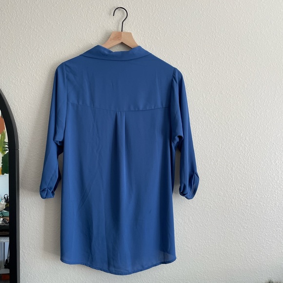 Blue Tunic Blouse - Picture 3 of 4